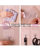 Здравa самозалепващa кукa за закачане прозрачна